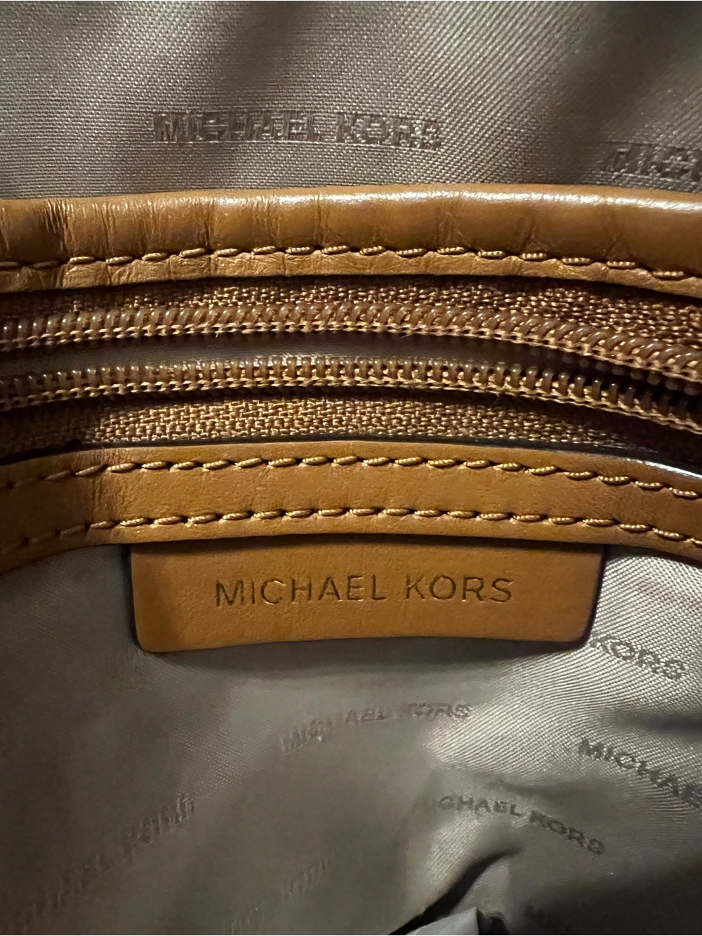 Michael Kors Cream Signature Mini Backpack with Gold Hardware - Picture 7 of 10